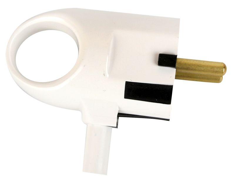 Вилка 16А угловая с кольцом с/з модель В 16-008 Sb2-PZ11 бел. Volsten 14444