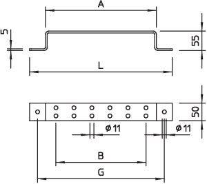 Блок подключаемый (заземл) 1805 6 VA 12 монт.отверстий (уп.10 шт) OBO 5016126