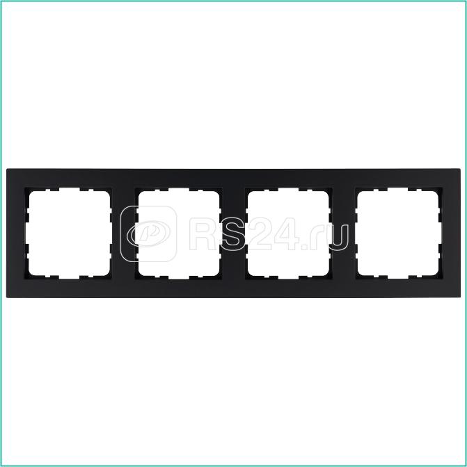 Рамка 4-м G-Classic черн. матов. soft touch Jasmart G1004PB