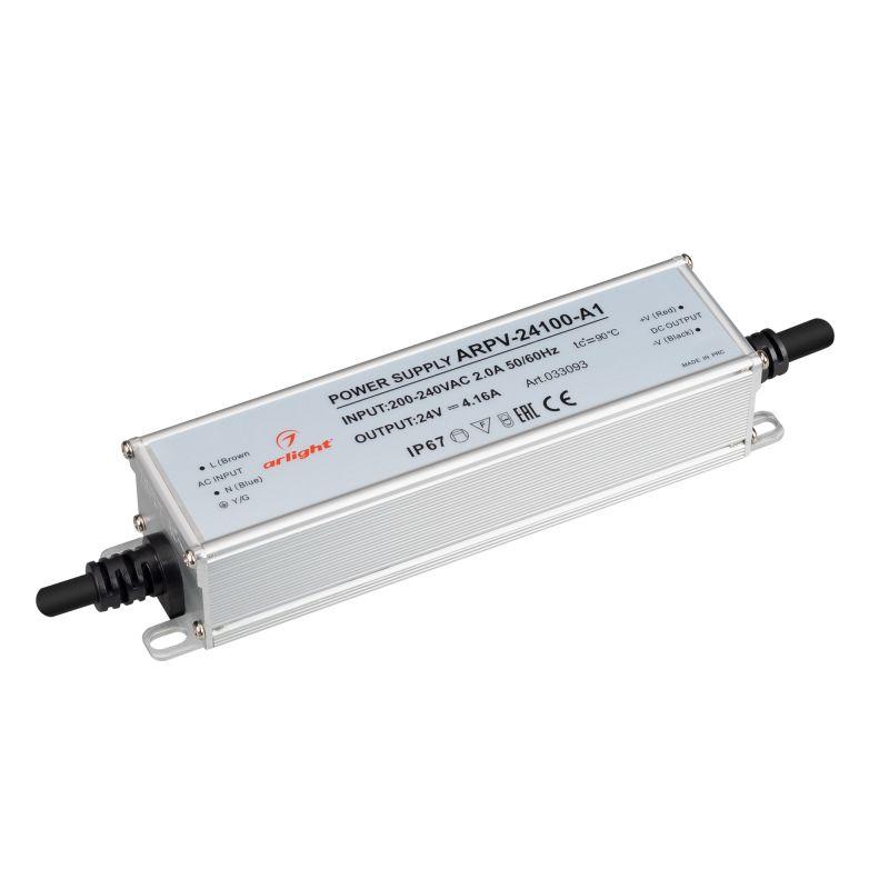 Блок питания ARPV-24100-A1 24В 4.16А 100Вт IP67 метал. 3 года Arlight 033093