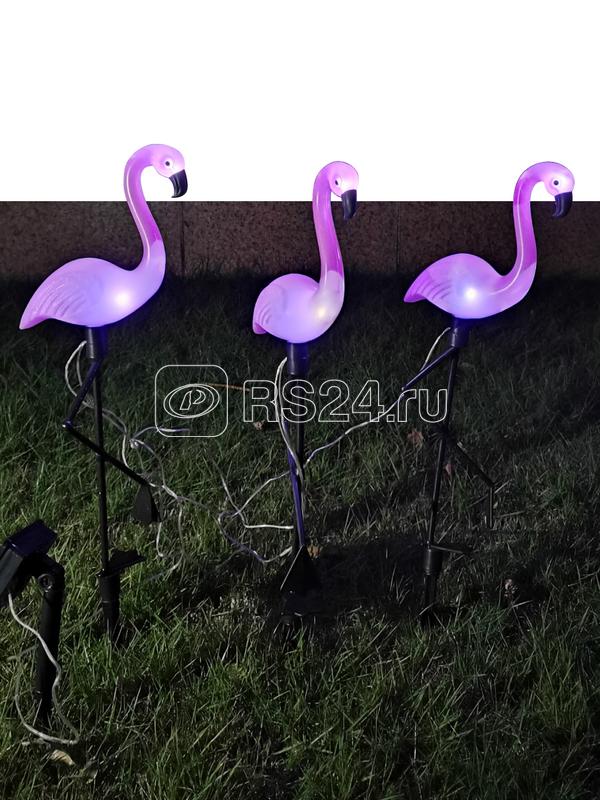 Светильник светодиодный "Фламинго" 6LED 22х6.5х52.5 на солнечн. батарее бел. аккум. NI-MH 600мА.ч (в компл.) (уп.3шт) КОСМОС KOC_SOL367