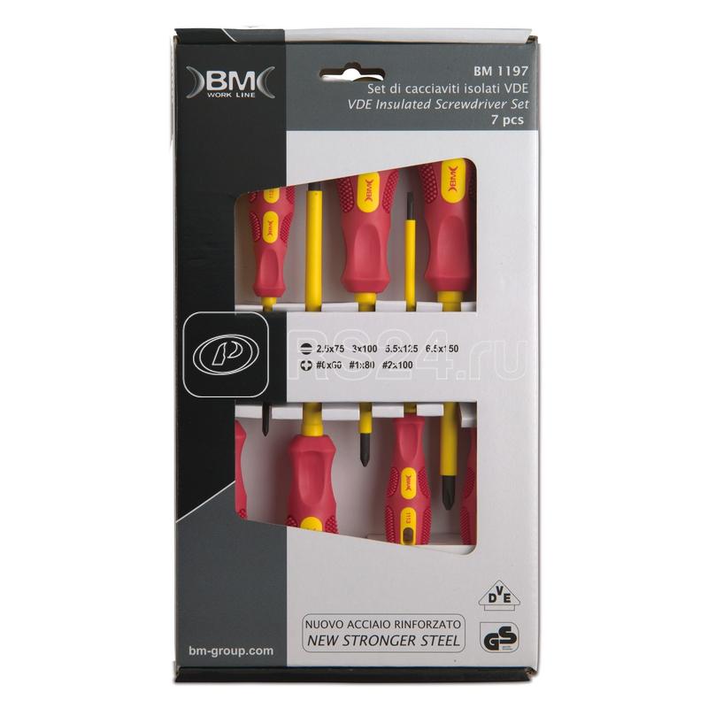 Набор диэлектрических отверток (шлиц. РН) 7 предметов BM BM-1197