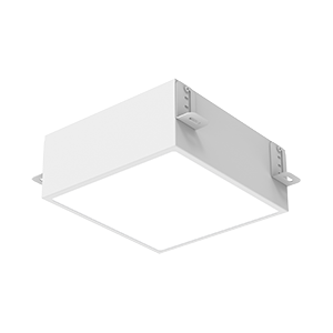 Светильник светодиодный DL-Grill CRI90 для потолка Грильято 200х200мм 25Вт 4000К 186х186х80мм IP54 встраив. RAL9003 бел. муар диммер DALI VARTON V1-R0-01810-10D01-5402540