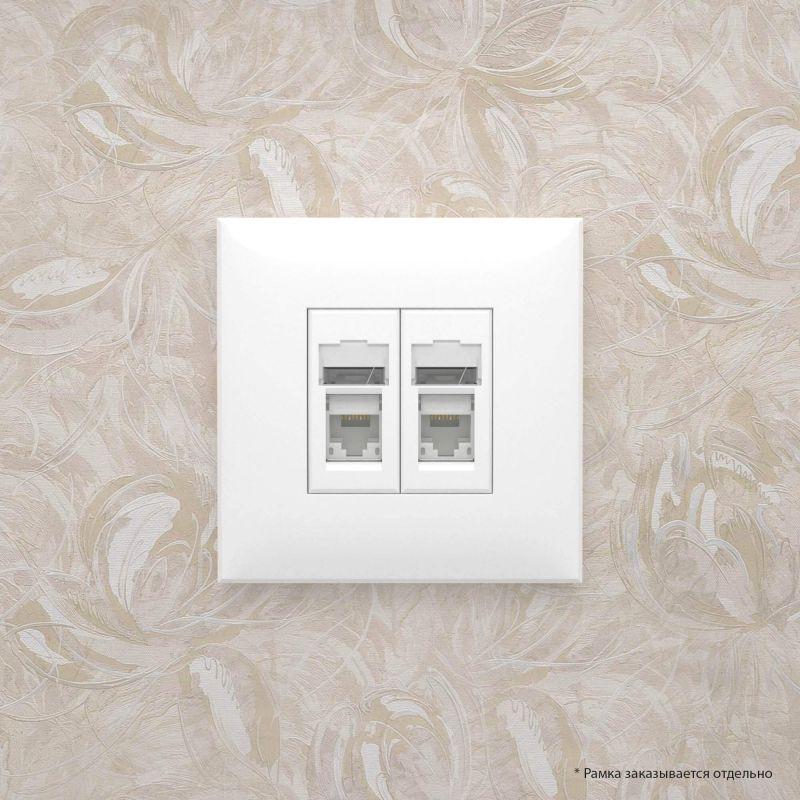 Розетка компьютерная 2-м СП Avanti "Белое облако" RJ45 кат.6 DKC 4400294