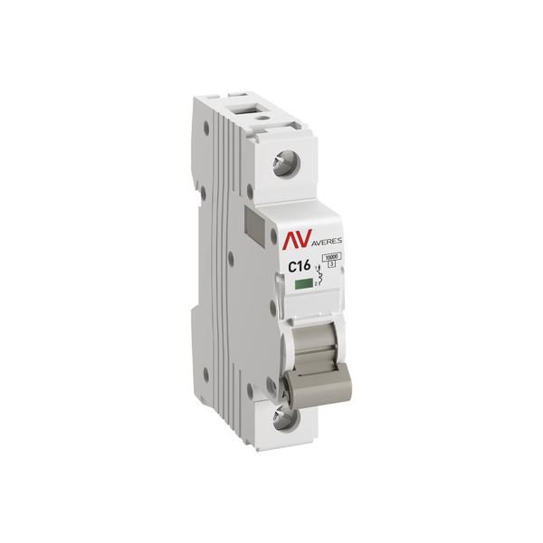 Выключатель автоматический модульный 1п C 16А 10кА AV-10 AVERES EKF mcb10-1-16C-av