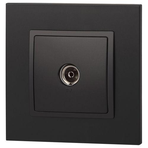 Розетка телевизионная одиночная TV 1мод. Elegance 14-3101-05 IP20 антрацит Эра Б0034294