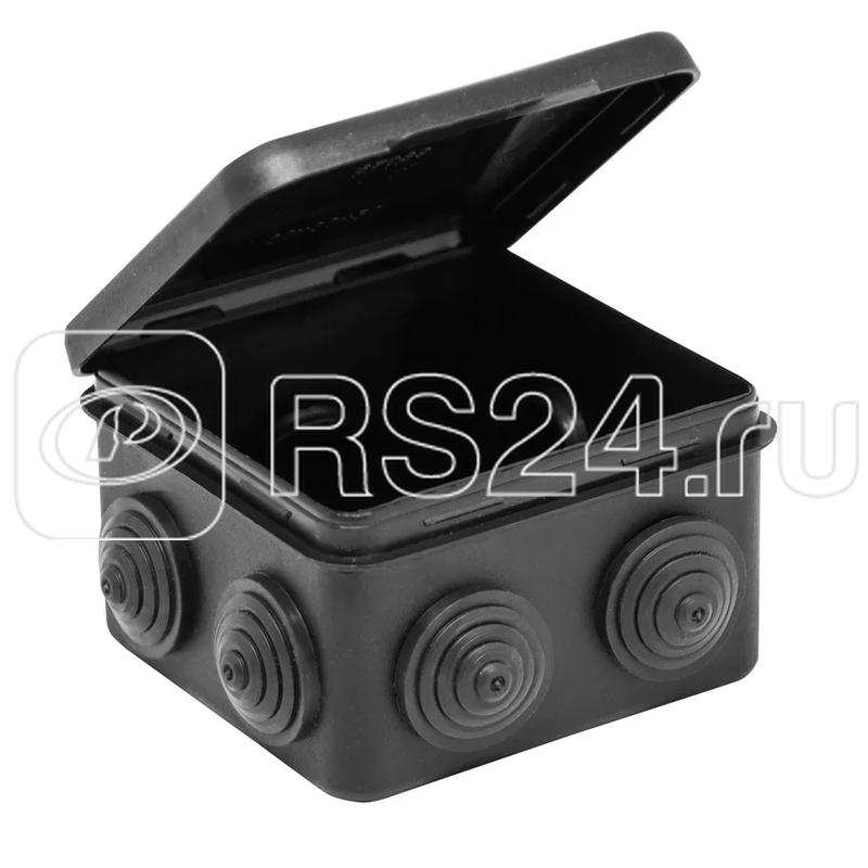 Коробка распределительная ОП 80х80х50мм (откид. крышка)УХЛ1 IP54 черн. Ruvinil 67040МЧ