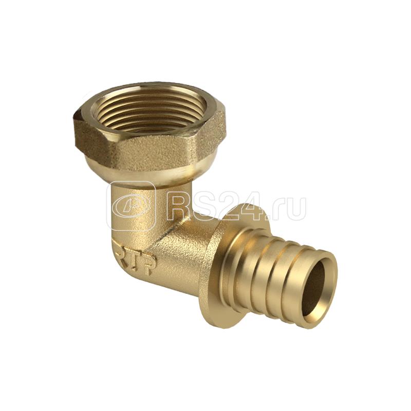 Угольник с накидной гайкой аксиальный латунь 32х1дюйм желт. RTP 29308