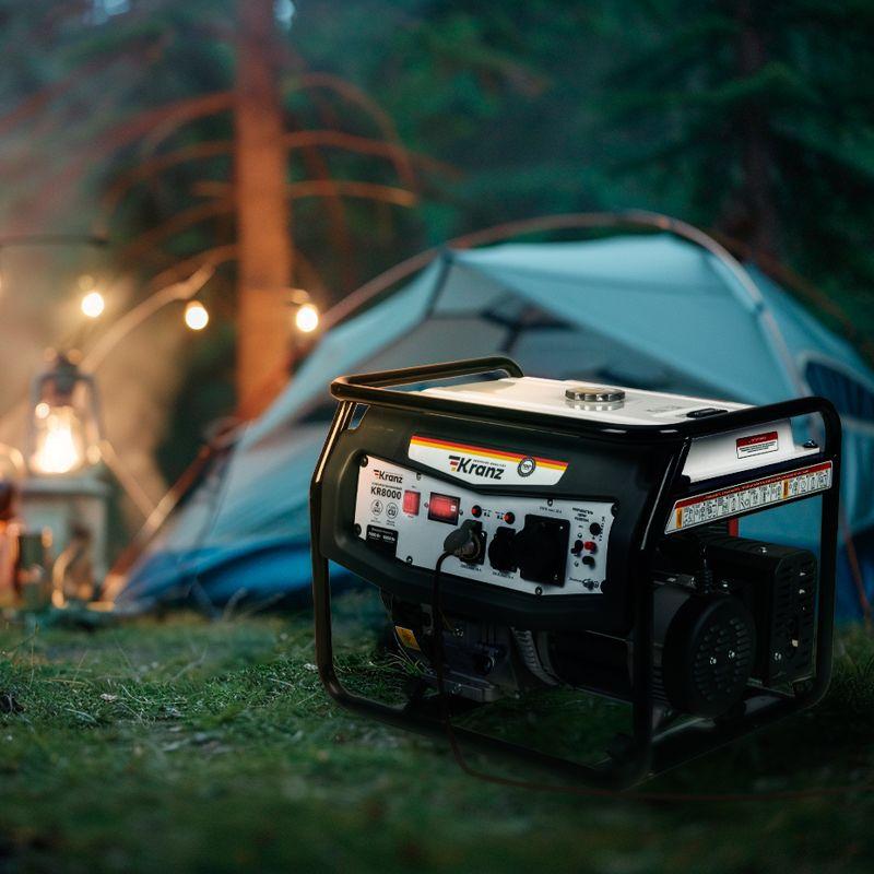 Генератор бензиновый KR8000 8кВт 230В 25л ручной старт KRANZ KR-16-1137