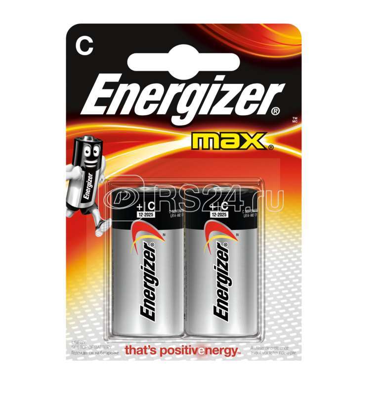 Элемент питания алкалиновый C/LR14/343 Max BL2 (блист.2шт) Energizer 28646 Элемент питания алкалиновый C/LR14/343 Max BL2 (блист.2шт) Energizer 28646