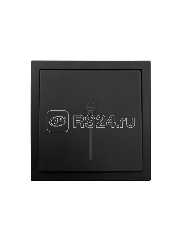 Кнопка звонка с индик. СП ZIMA IP20 безвинт. зажим черн. бархат LEZARD 704-4288-108QC