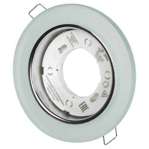 Светильник точечный DK LD51 FR GX53 встраив. со светодиод. подсветкой бел. матов. ЭРА Б0057465