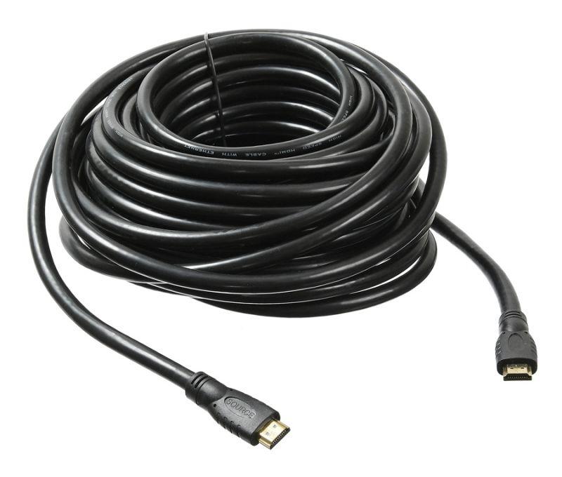 Кабель аудио-видео HDMI 2.0 HDMI (m)/HDMI (m) 15м. позолоч. контакты черн. (BHP HDMI 2.0-15) BURO 1147080
