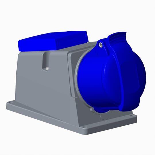 Адаптер CUE316-9+R/UJP розетка 3P+E 16А + Schuko 10/16А 250В IP44 ABB 2CMA178363R1000