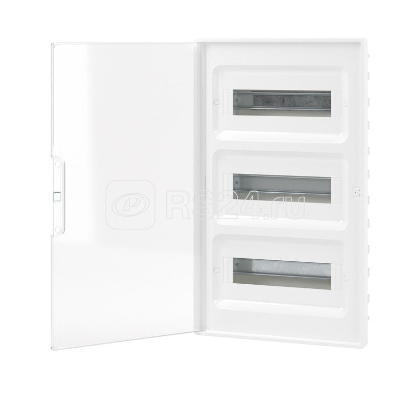 Щиток 36 мод встраиваемый FRAME с прозр. дверцей с 4 шинами PEN (2шт на 8 отв. и 2шт на 10 отв.) бел. DKC F36B1WT