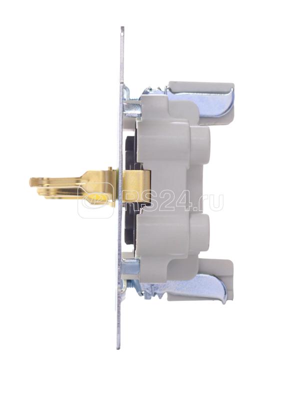 Розетка 2-м СП VESNA с заземл. ПБТ жемчуж./бел. перламутр LEZARD 742-3000-127B