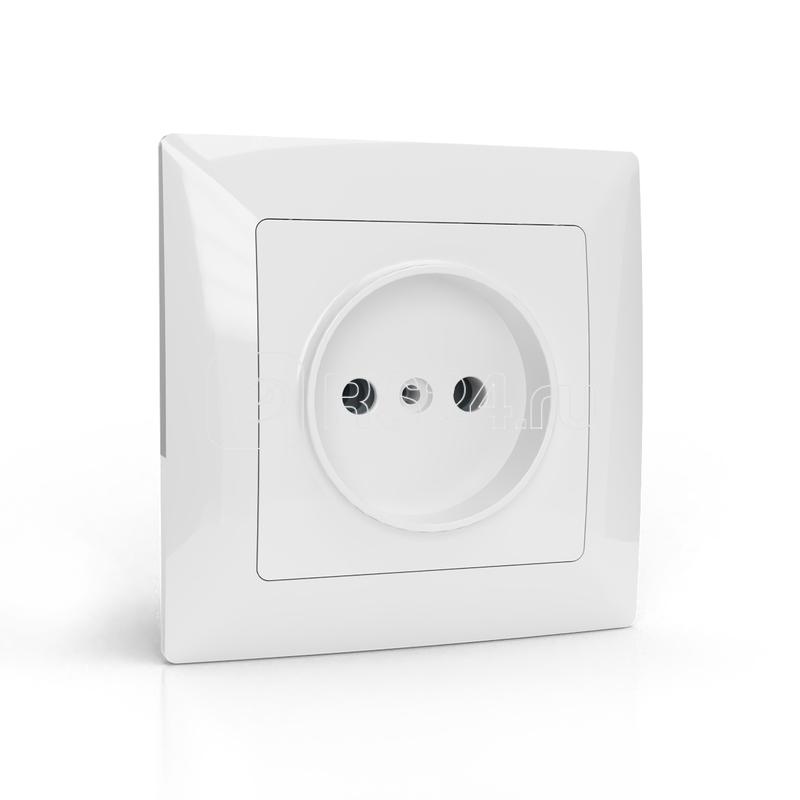 Розетка 1-м СП AVA 16А IP20 без заземл. без защ. шторок в сборе бел. TOKOV LIGHT TKL-AV-R1F-C01