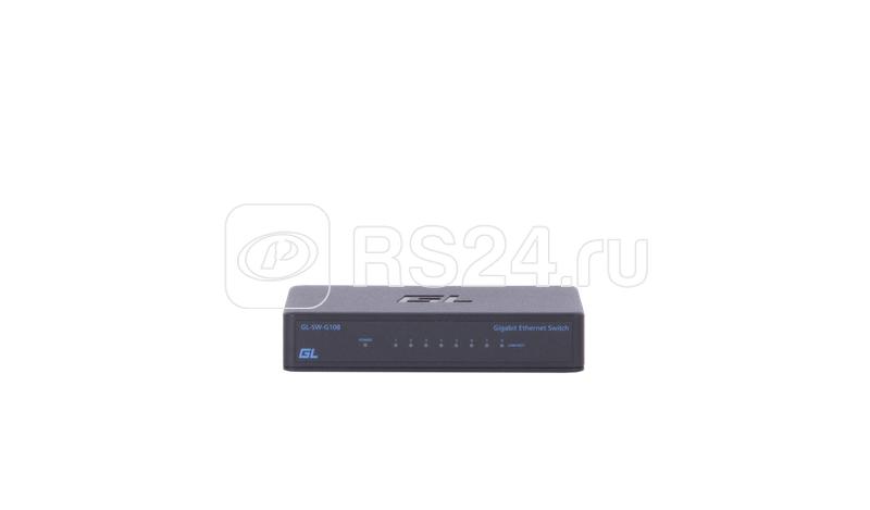 Коммутатор неуправляемый 8 портов 10/100/1000Мбит/с пластик. корпус внеш. блок питания GIGALINK GL-SW-G108