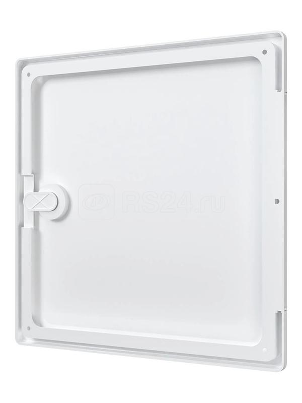 Люк-дверца ревизионная накладная 250х250мм с ручкой-задвижкой АБС бел. EVECS ЛТ2525П