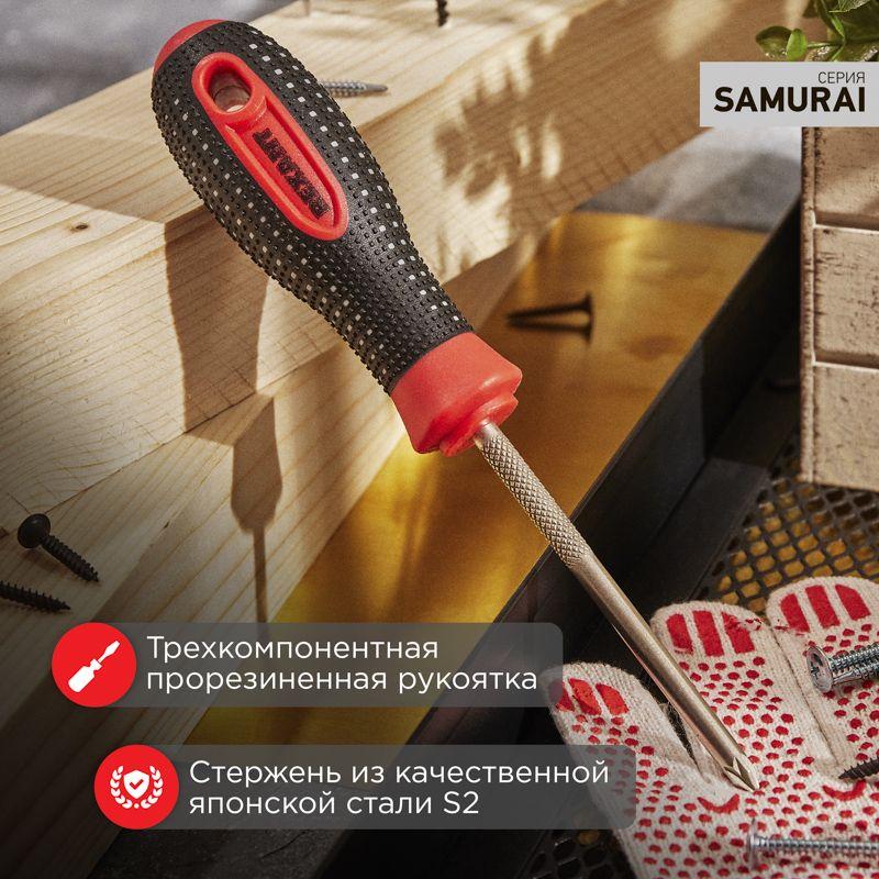 Отвертка крестовая PZ 2х100мм трехкомпонентн. рукоятка сталь S2 Rexant 12-6415-1