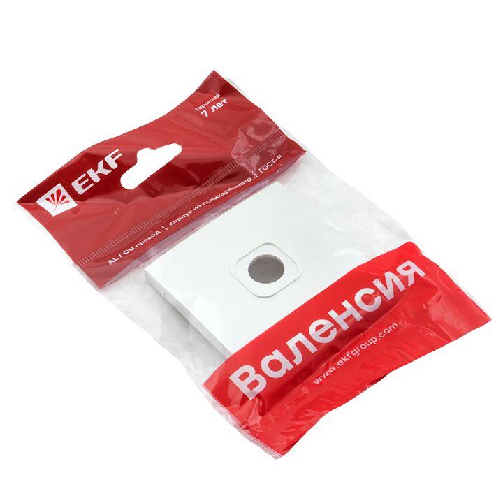 Панель лицевая Валенсия для 1-м розетки TV 75Ом 5-862МГц жемчуж. PROxima EKF ESA00-L-027-50