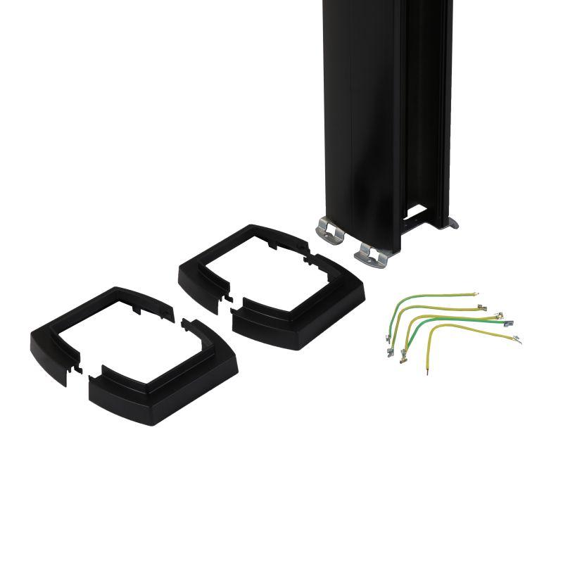 Колонна универсальная 2 секции 4.02м с возможн. увелич. выс. до 5.3м с алюм. крышкой черн. Leg 653135