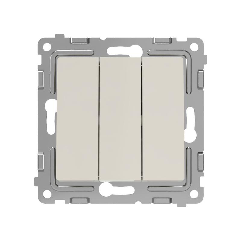 Выключатель 3-кл. СП Pixel 10А IP20 механизм беж. TOKOV ELECTRIC TKE-PX-V3-C02