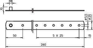 Держатель проволоки для шиферной кровли 157 GB-M8 OBO 5202569