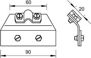 Зажим для снегоулавливающей решетки Rd 8-10 264 OBO 5316510