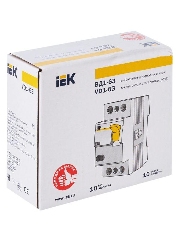 Выключатель дифференциального тока (УЗО) 2п 50А 300мА тип AC ВД1-63 KARAT IEK MDV10-2-050-300