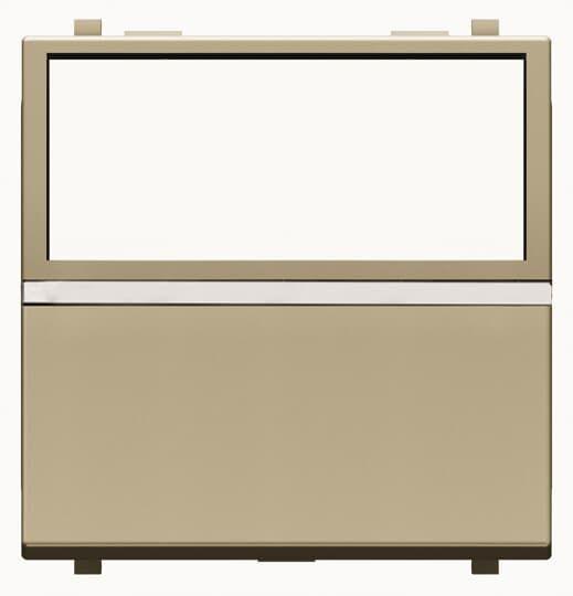 Механизм 1-клавишной кнопки с нормально-открытым контактом с клавишей с полем для надписи 2-модульный Zenit шампань ABB 2CLA220480N1901