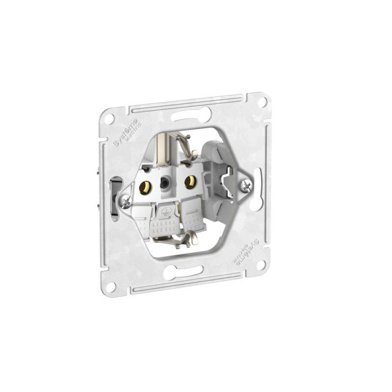 Розетка AtlasDesign Aqua 16А IP44 с заземл. защ. шторки с прозр. крышкой быстрозажим. клем. механизм бел. SE ATN440146S