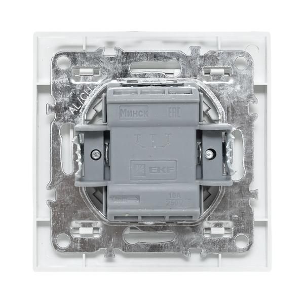 Выключатель 2-кл. СП Минск 10А IP20 с индикатором бел. Basic EKF ERV10-123-10