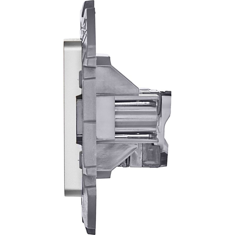 Розетка компьютерная Inspiria RJ45 кат.5E UTP алюм. IEK 673827