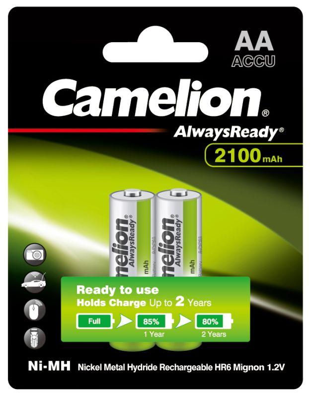 Аккумулятор AA/HR6 1.2В 2100мА.ч Ni-MH Always Ready NH-AA2100ARBP2 BL-2 металлик (уп.2шт) Camelion 7966 Аккумулятор AA/HR6 1.2В 2100мА.ч Ni-MH Always Ready NH-AA2100ARBP2 BL-2 металлик (уп.2шт) Camelion 7966