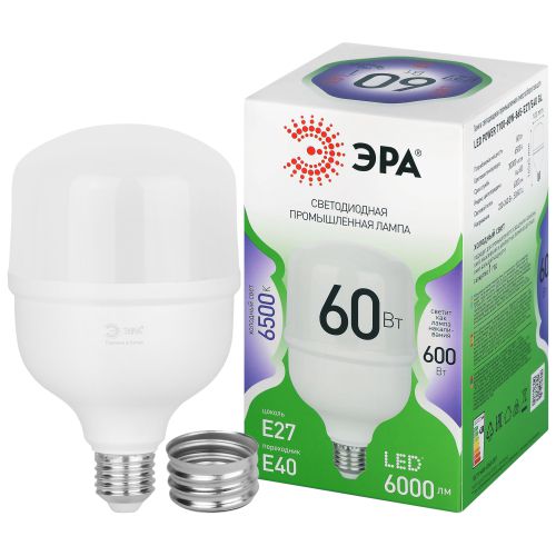 Лампа светодиодная GREEN LINE POWER T100-60W-865-E27/E40 GL 60Вт колокол 6500К свет холод. E27/E40 Эра Б0066980
