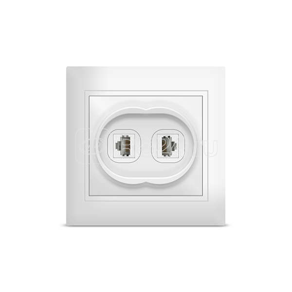 Розетка компьютерная 2-м Севиль бел. UNIVersal 1086