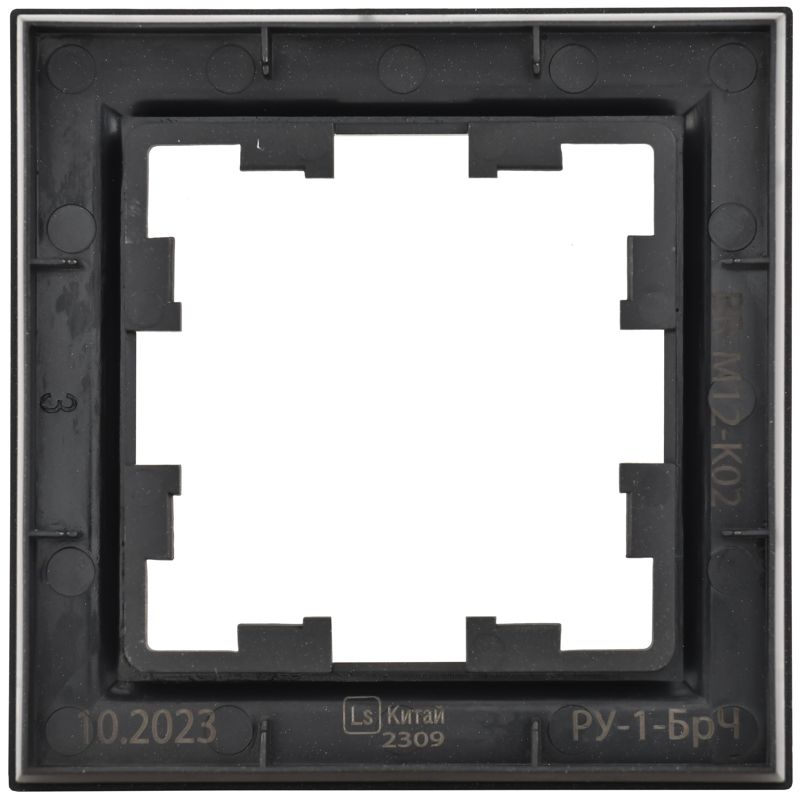 Рамка 1-м BRITE РУ-1-БрЧ черн. IEK BR-M12-K02