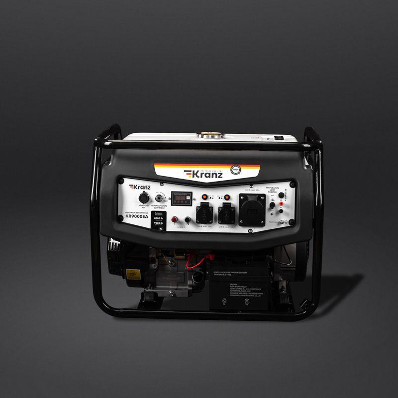 Генератор бензиновый KR9000EA 9.0кВт 230В 25л коннектор автоматики электростартер KRANZ KR-16-1138
