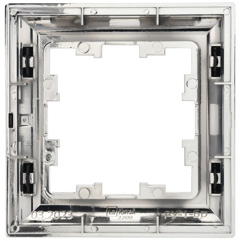 Рамка 1-м BRITE РУ-1-Бр хром/черн. IEK BR-M12-12-2-K23