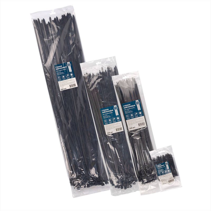 Хомут нейлоновый НСС "EasyFix" 3х200 черн. (уп.100шт) Fortisflex 84813