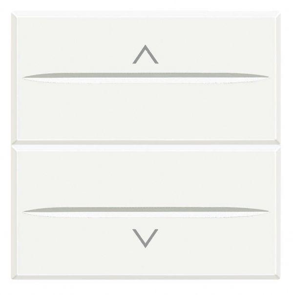 Кнопка двойная с блокировкой 1п (NO) + 1п (NO) 10А 250В 2мод. Axolute бел. Leg BTC HD4037M2