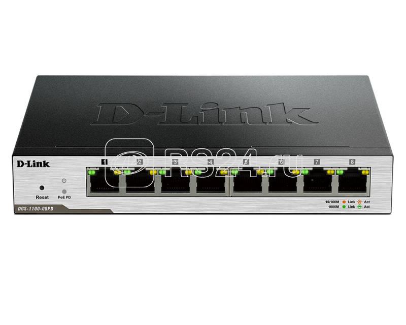 Коммутатор настраиваемый DGS-1100-08PD/B1B 8G 1PoE D-Link 1463107