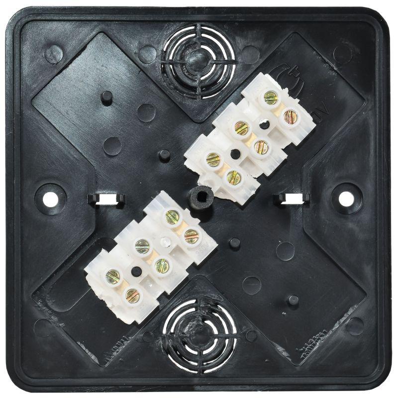 Коробка распаячная ОП 100х100х29 (6 клемм 6кв.мм) черн. IEK UKO10-100-100-029-K02