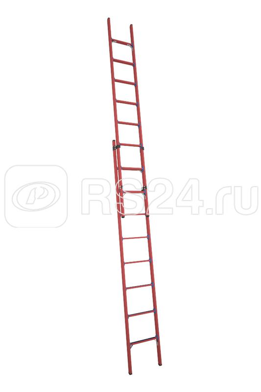 Лестница приставная диэлектрическая ЛСПРД-5.0 Евро раздвижная стеклопластик. Антиток Д413727
