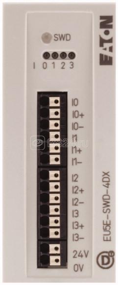 Модуль ввода/вывода EU5E-SWD-4DX 24В DC 4DI + питание 24D 0.5A 3-проводное соединение EATON 144060