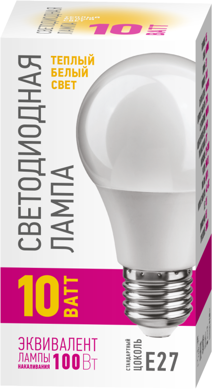 Лампа светодиодная 82 910 OLL-A55-10-230-2.7K-E27-PROMO 10Вт грушевидная 2700К E27 220-240В ОНЛАЙТ 82910