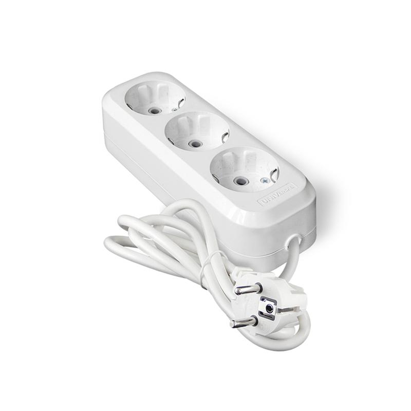 Удлинитель 3х2м с заземл. 16А IP20 Е-303 ПВС 3х1 АБС-пластик UNIVersal 9631976