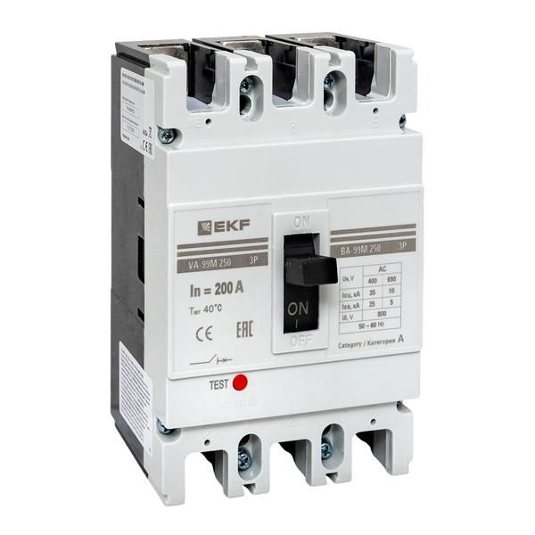 Выключатель автоматический 3п 250/200А 35кА ВА-99М PROxima EKF mccb99-250-200m