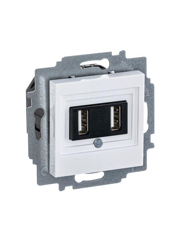 Устройство зарядное USB двойн. Levit бел. ABB 2CHH290040A6003